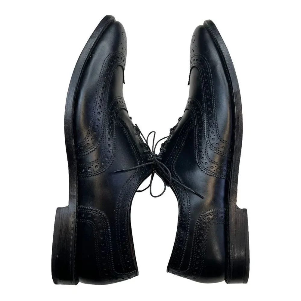 Allen Edmonds Mc Allister Mens Leather Wingtip Oxfords Dress Shoes Black Size 14
